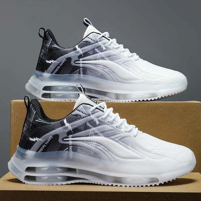 Chaussures de basket-ball à la mode pour hommes avec coussin d'air, confortables et antidérapantes, respirantes et absorbant les chocs, adaptées aux activités de plein air pour hommes