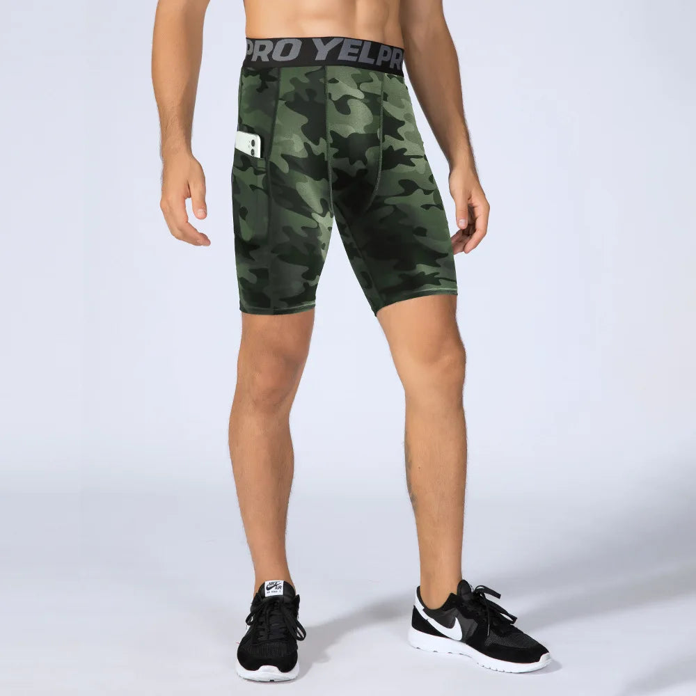 Short de Sport hommes Compression short de course avec poche séchage rapide entraînement short de Sport Fitness Sport Leggings pour hommes