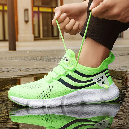 Chaussures de dehors Décontractées pour Homme, Baskets Légères et Respirantes, en Maille, Noires, de Course, d'Athlétisme, de Jogging, de Tennis, de Marche
