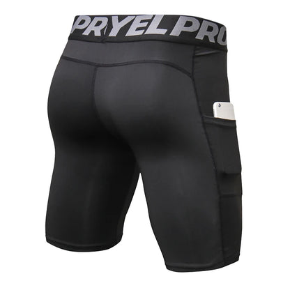 Short de Sport hommes Compression short de course avec poche séchage rapide entraînement short de Sport Fitness Sport Leggings pour hommes