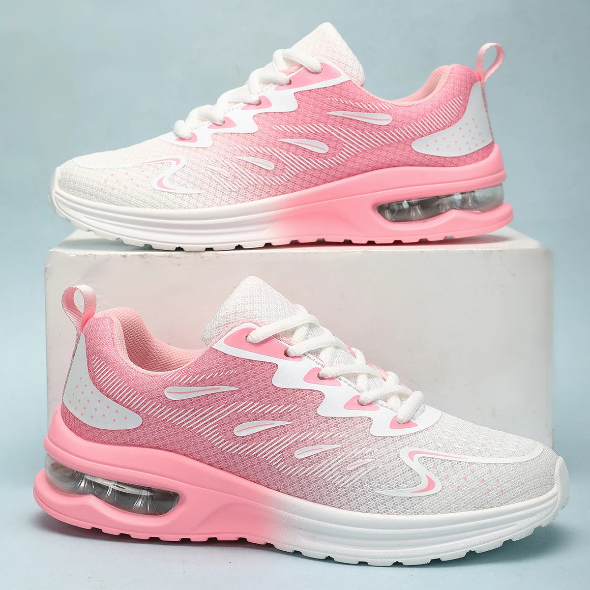 Encounaker-Chaussures de marche en maille à coussin d'air pour femmes, chaussures de sport respirantes, chaussures de tennis, mode