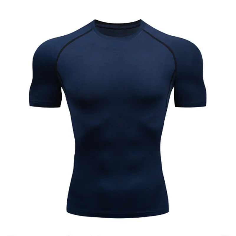 T-shirt de compression pour hommes, manches courtes, pour la course à pied, le sport, la salle de sport, le fitness, le jogging, le survêtement, haut athlétique pour homme.