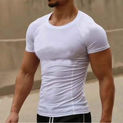 T-shirt de compression pour hommes, manches courtes, pour la course à pied, le sport, la salle de sport, le fitness, le jogging, le survêtement, haut athlétique pour homme.