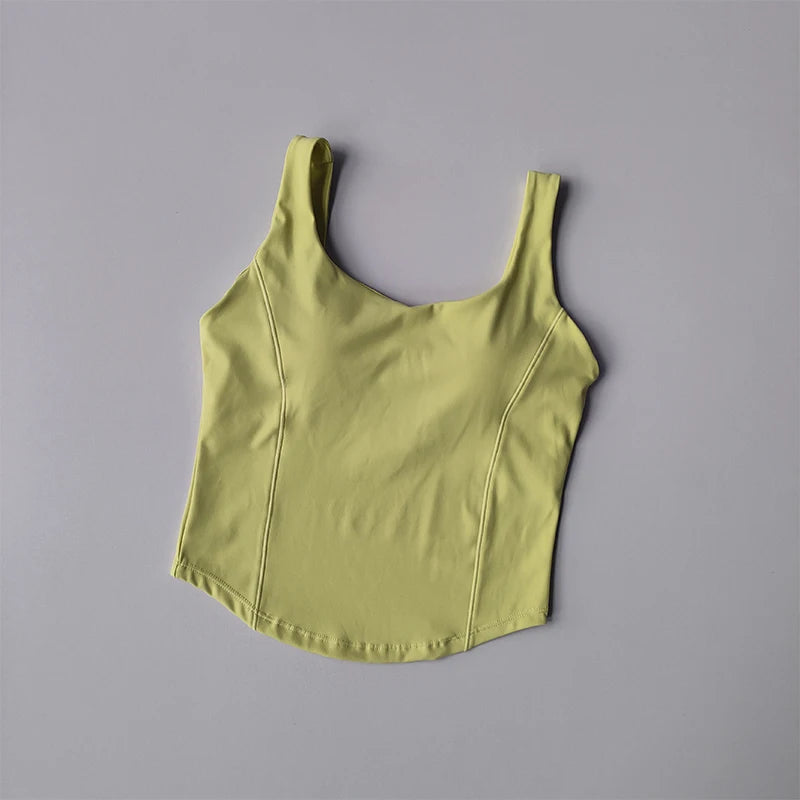 Femmes Sexy Sport soutien-gorge culture hauts bustier tubulaire soutien-gorge femme Streetwear sans manches Camis sans couture Sport Lingerie t-shirt haut court gilet de Sport