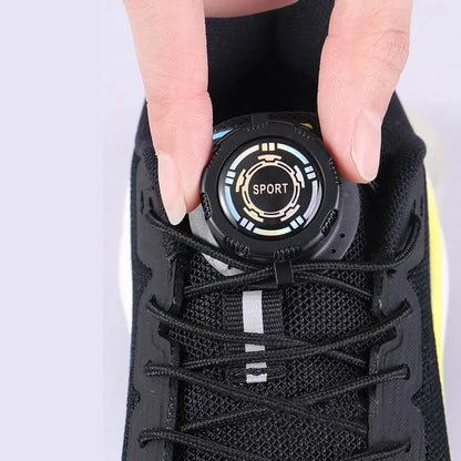 1 paire de lacets de chaussures de sport, boucle pivotante sans lacets pour hommes et femmes, chaussures décontractées, accessoires de lacets, lacets de chaussures de sport