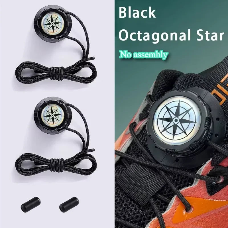 1 paire de lacets de chaussures de sport, boucle pivotante sans lacets pour hommes et femmes, chaussures décontractées, accessoires de lacets, lacets de chaussures de sport