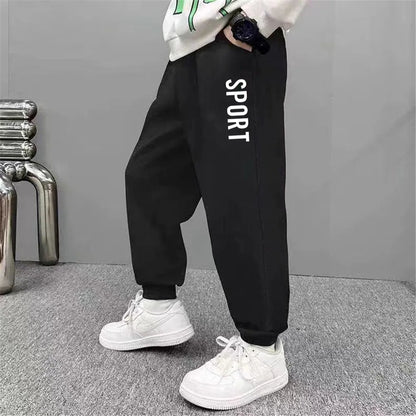 Sport lettre imprimé pantalons de survêtement pour enfants mode pantalons longs amples pantalons de survêtement 2025 garçons décontracté mince pantalons de Sport SPT01