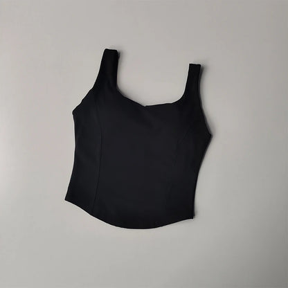 Femmes Sexy Sport soutien-gorge culture hauts bustier tubulaire soutien-gorge femme Streetwear sans manches Camis sans couture Sport Lingerie t-shirt haut court gilet de Sport