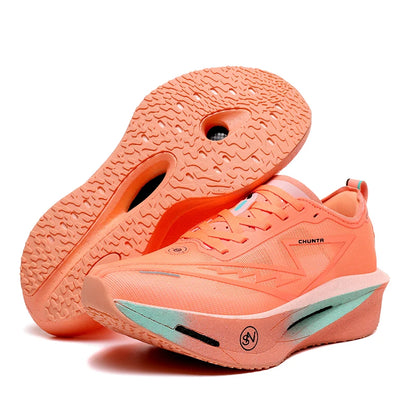 Chaussures de course Marathon pour hommes, semelle carbone, sport spécialisé, respirantes, légères, confortables pour femmes, baskets athlétiques Chunta