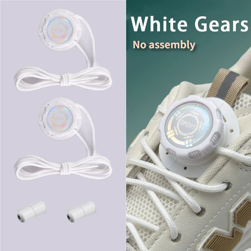 1 paire de lacets de chaussures de sport, boucle pivotante sans lacets pour hommes et femmes, chaussures décontractées, accessoires de lacets, lacets de chaussures de sport