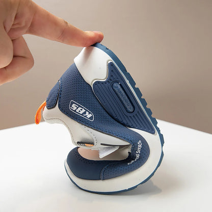 Chaussures de Sport en cuir PU pour enfants, baskets tendance à la mode pour enfants, chaussures de course d'extérieur à semelles souples pour garçons et filles, 2025