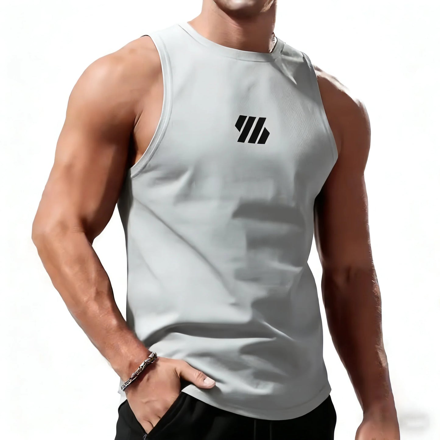 Débardeur de sport pour homme, été, séchage rapide, entraînement, débardeur de sport, débardeur de fitness, haut sans manches, t-shirt, débardeur de course à pied pour homme