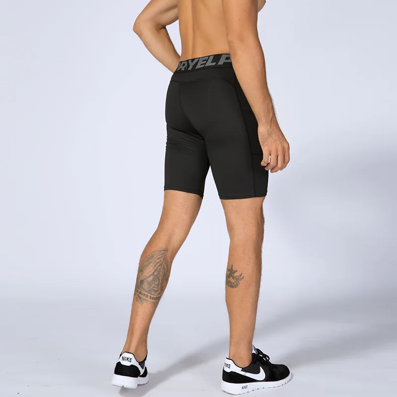 Short de Sport hommes Compression short de course avec poche séchage rapide entraînement short de Sport Fitness Sport Leggings pour hommes