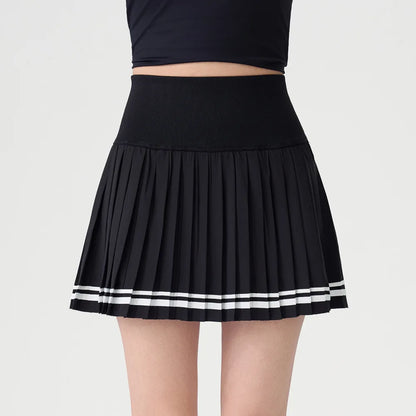 Jupe de sport pour femme, plissée, mi-longue, séchage rapide, avec doublure, idéale pour le tennis, le fitness, le yoga et le badminton