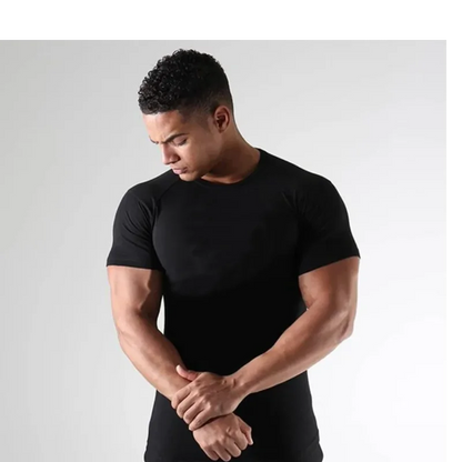 T-shirt de compression pour hommes, manches courtes, pour la course à pied, le sport, la salle de sport, le fitness, le jogging, le survêtement, haut athlétique pour homme.