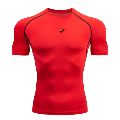 T-shirts de sport à manches courtes de compression pour hommes, idéaux pour la course, la gym et le fitness – Hauts athlétiques pour hommes 902