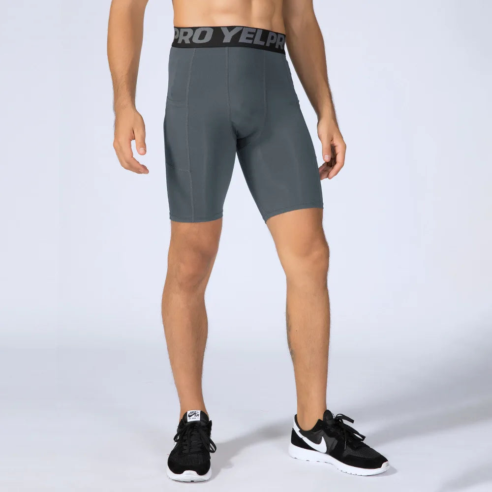 Short de Sport hommes Compression short de course avec poche séchage rapide entraînement short de Sport Fitness Sport Leggings pour hommes