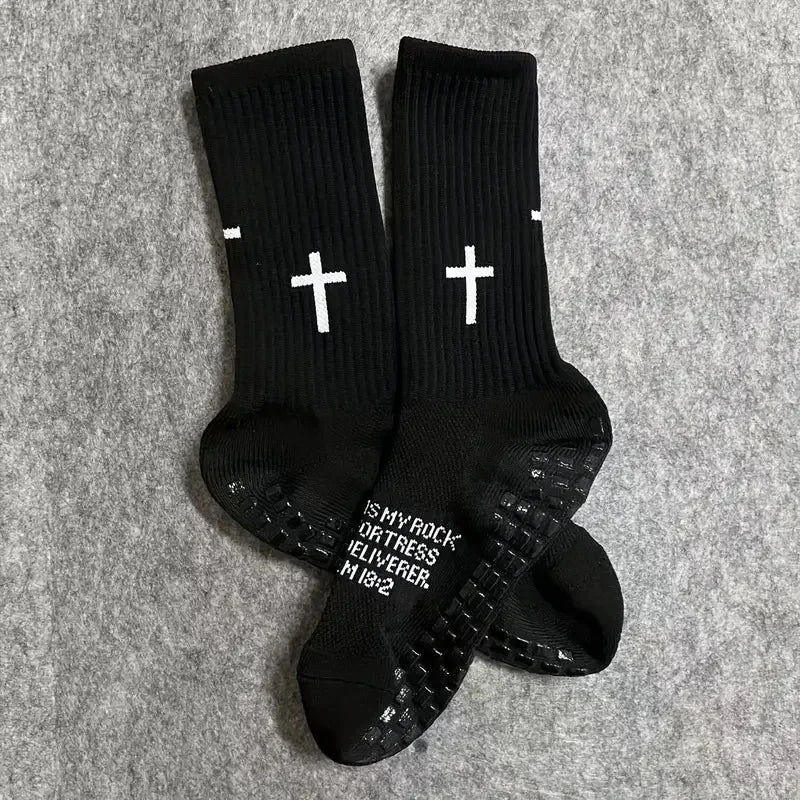 Chaussettes de sport décontractées, imprimées, antidérapantes, pour le football, chaussettes professionnelles pour l'entraînement en plein air, respirantes et confortables