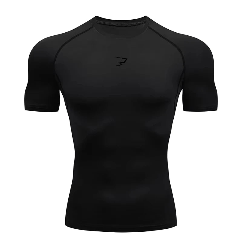 T-shirts de sport à manches courtes de compression pour hommes, idéaux pour la course, la gym et le fitness – Hauts athlétiques pour hommes 902