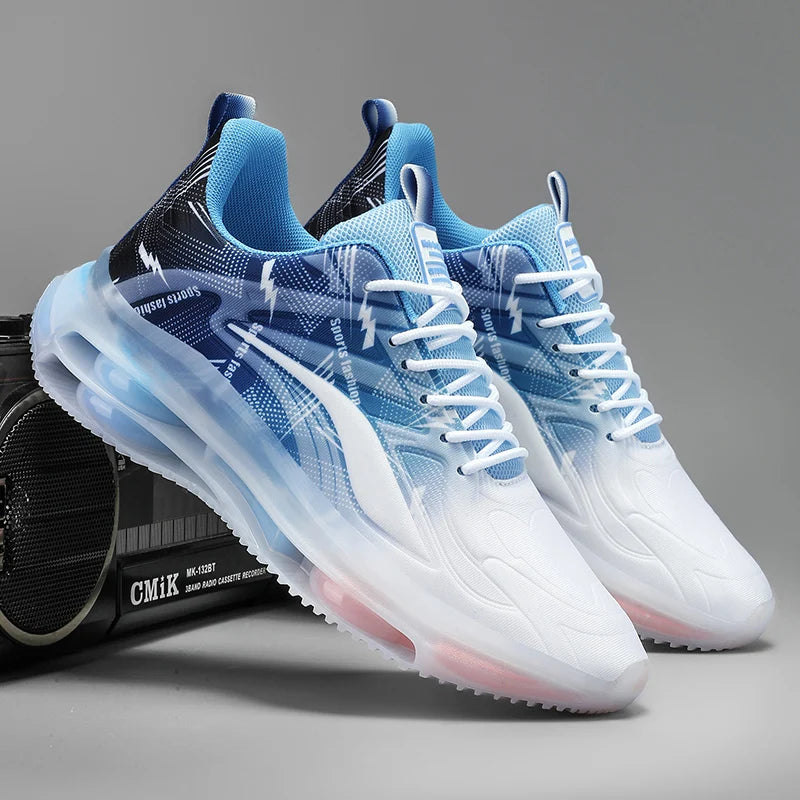 Chaussures de basket-ball à la mode pour hommes avec coussin d'air, confortables et antidérapantes, respirantes et absorbant les chocs, adaptées aux activités de plein air pour hommes