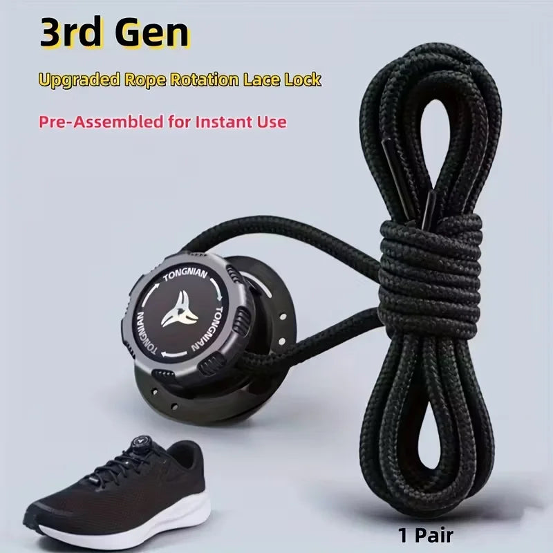 1 paire de verrous pour chaussures de sport |   Système de réglage rapide, préinstallé pour la course à pied et les sports de plein air