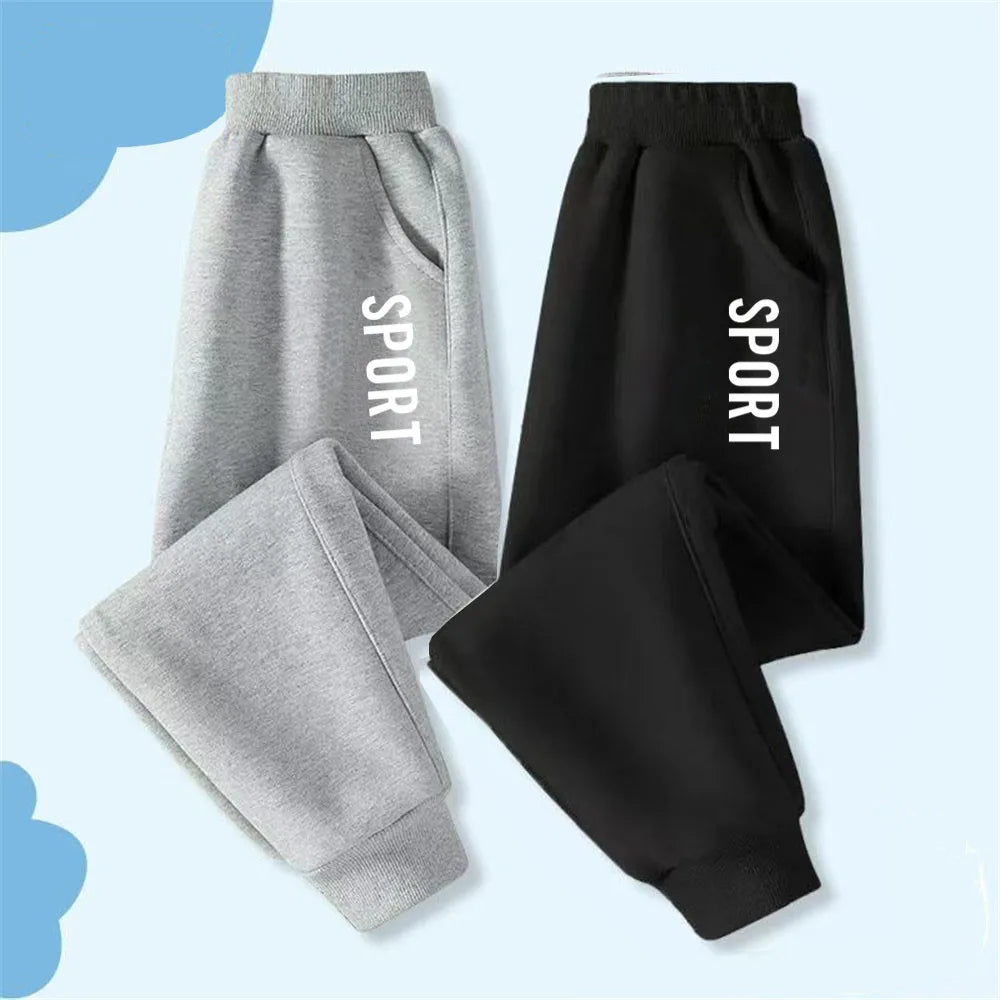 Sport lettre imprimé pantalons de survêtement pour enfants mode pantalons longs amples pantalons de survêtement 2025 garçons décontracté mince pantalons de Sport SPT01
