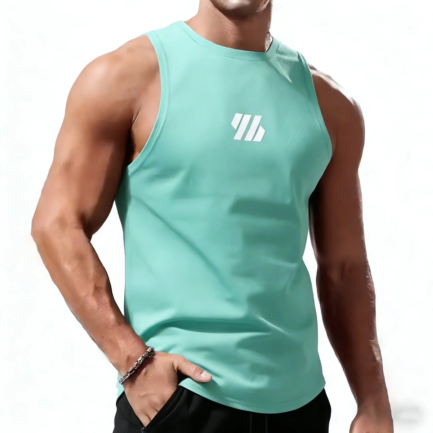 Débardeur de sport pour homme, été, séchage rapide, entraînement, débardeur de sport, débardeur de fitness, haut sans manches, t-shirt, débardeur de course à pied pour homme
