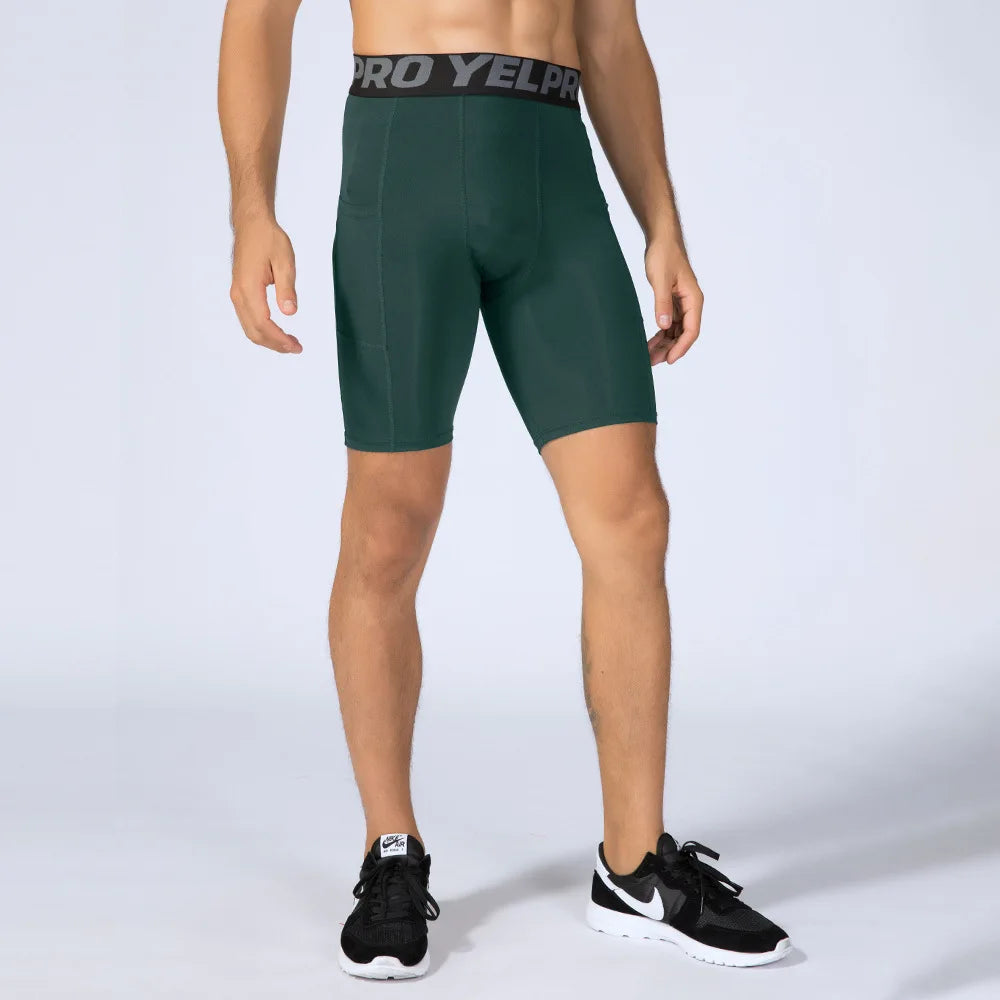 Short de Sport hommes Compression short de course avec poche séchage rapide entraînement short de Sport Fitness Sport Leggings pour hommes