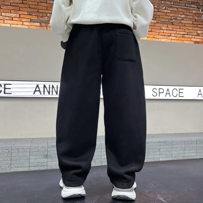 Printemps automne enfants couleur unie bref Style pantalons de sport pour Tween garçon pantalon sportif décontracté enfants coton pantalons de survêtement âge 5-14
