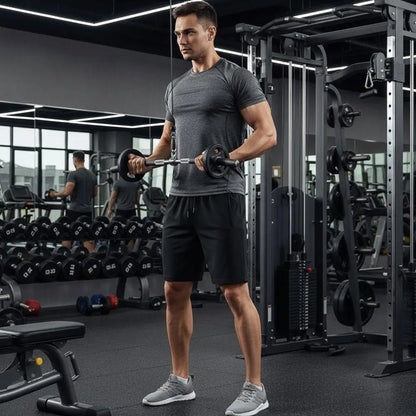 Shorts d'été pour hommes, vêtements de sport cool, shorts de course, bas décontractés, shorts de fitness, entraînement, jogging, pantalons courts pour hommes, noir, gris