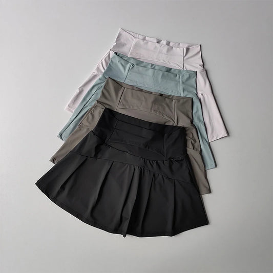 Jupe courte de Sport taille haute pour femmes, séchage rapide, Fitness, Yoga, course à pied, Tennis, vêtements de Golf, jupes de Sport d'été