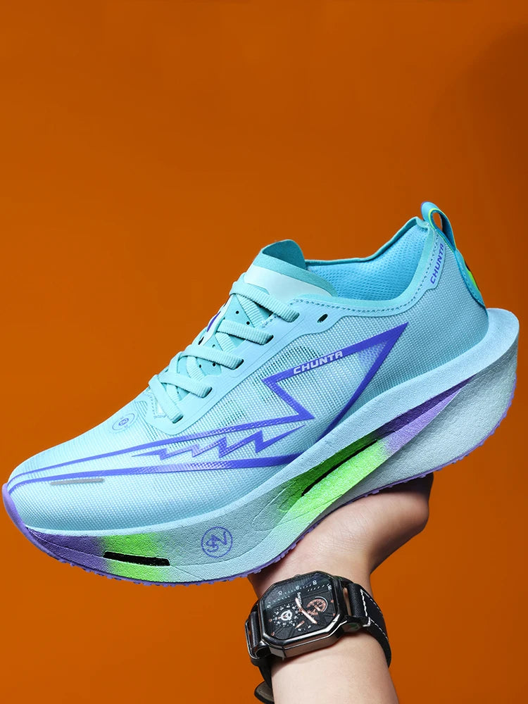 Chaussures de course Marathon pour hommes, semelle carbone, sport spécialisé, respirantes, légères, confortables pour femmes, baskets athlétiques Chunta