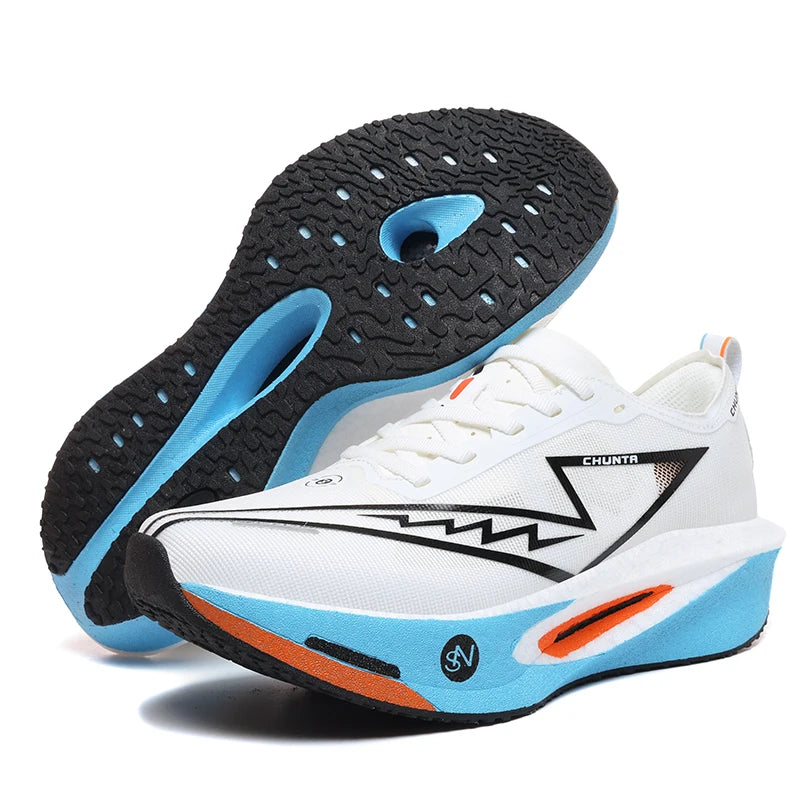 Chaussures de course Marathon pour hommes, semelle carbone, sport spécialisé, respirantes, légères, confortables pour femmes, baskets athlétiques Chunta