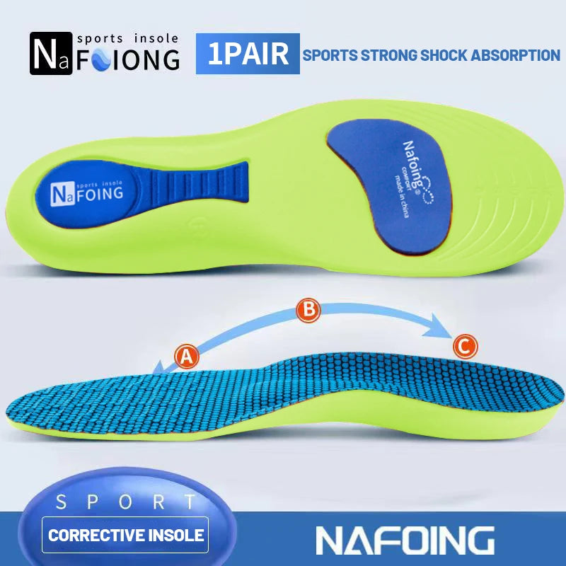 Semelles orthopédiques pour pieds, semelle intérieure de Sport absorbant les chocs pour chaussures, Support de voûte plantaire, modèles de fasciite plantaire, coussinets pour hommes et femmes