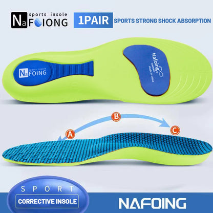 Semelles orthopédiques pour pieds, semelle intérieure de Sport absorbant les chocs pour chaussures, Support de voûte plantaire, modèles de fasciite plantaire, coussinets pour hommes et femmes