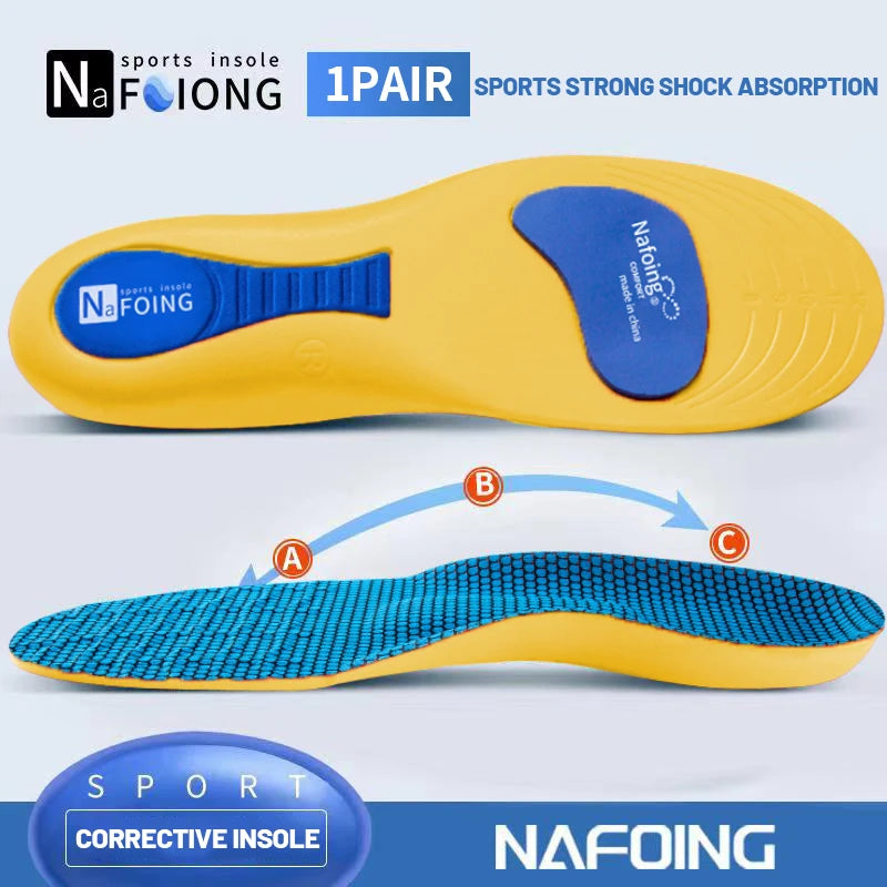 Semelles orthopédiques pour pieds, semelle intérieure de Sport absorbant les chocs pour chaussures, Support de voûte plantaire, modèles de fasciite plantaire, coussinets pour hommes et femmes