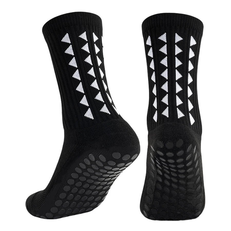 6 paires de chaussettes de sport antidérapantes pour hommes et femmes, chaussettes de football, chaussettes de rugby, chaussettes de cyclisme, chaussettes de course à pied, chaussettes d'exercice, chaussettes athlétiques