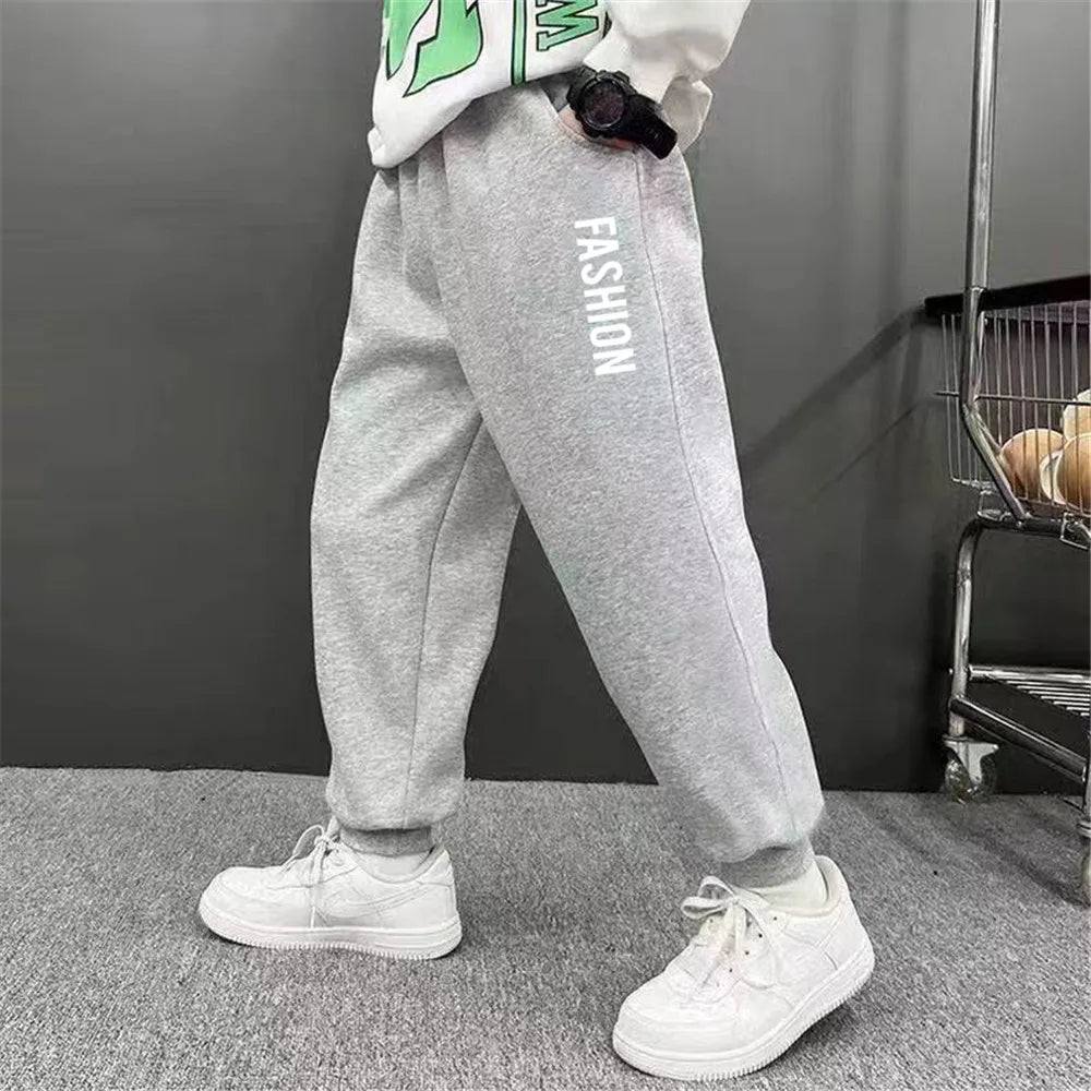 Sport lettre imprimé pantalons de survêtement pour enfants mode pantalons longs amples pantalons de survêtement 2025 garçons décontracté mince pantalons de Sport SPT01