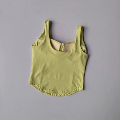 Femmes Sexy Sport soutien-gorge culture hauts bustier tubulaire soutien-gorge femme Streetwear sans manches Camis sans couture Sport Lingerie t-shirt haut court gilet de Sport