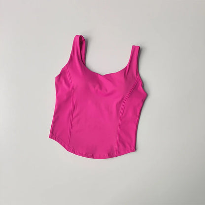 Femmes Sexy Sport soutien-gorge culture hauts bustier tubulaire soutien-gorge femme Streetwear sans manches Camis sans couture Sport Lingerie t-shirt haut court gilet de Sport