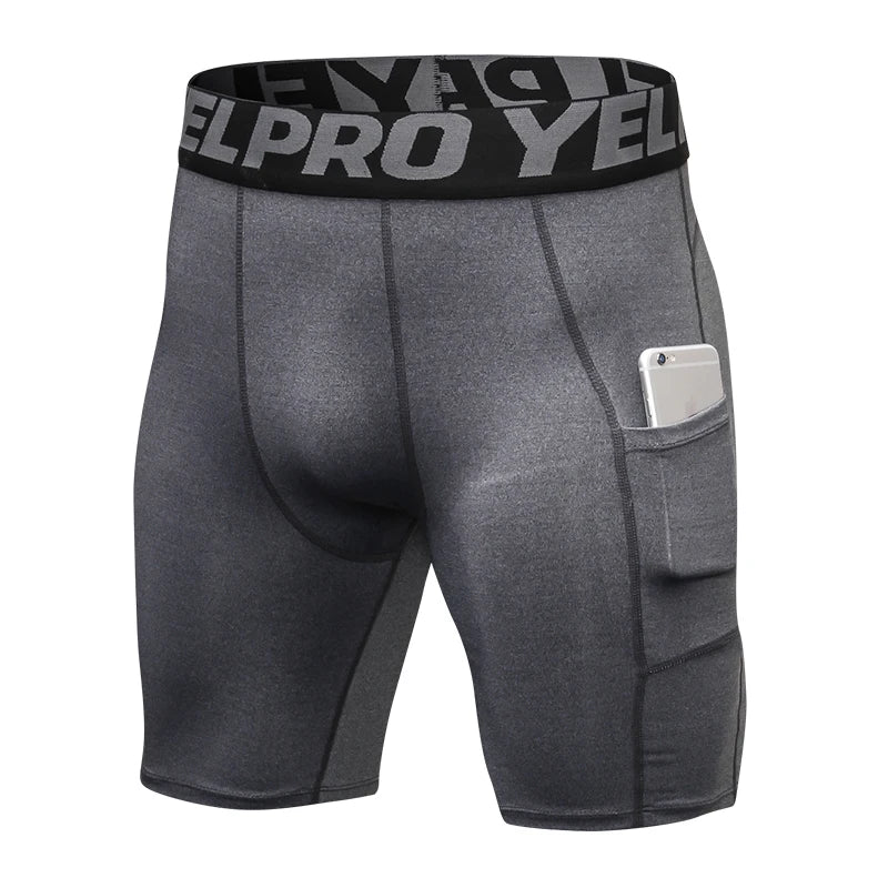 Short de Sport hommes Compression short de course avec poche séchage rapide entraînement short de Sport Fitness Sport Leggings pour hommes