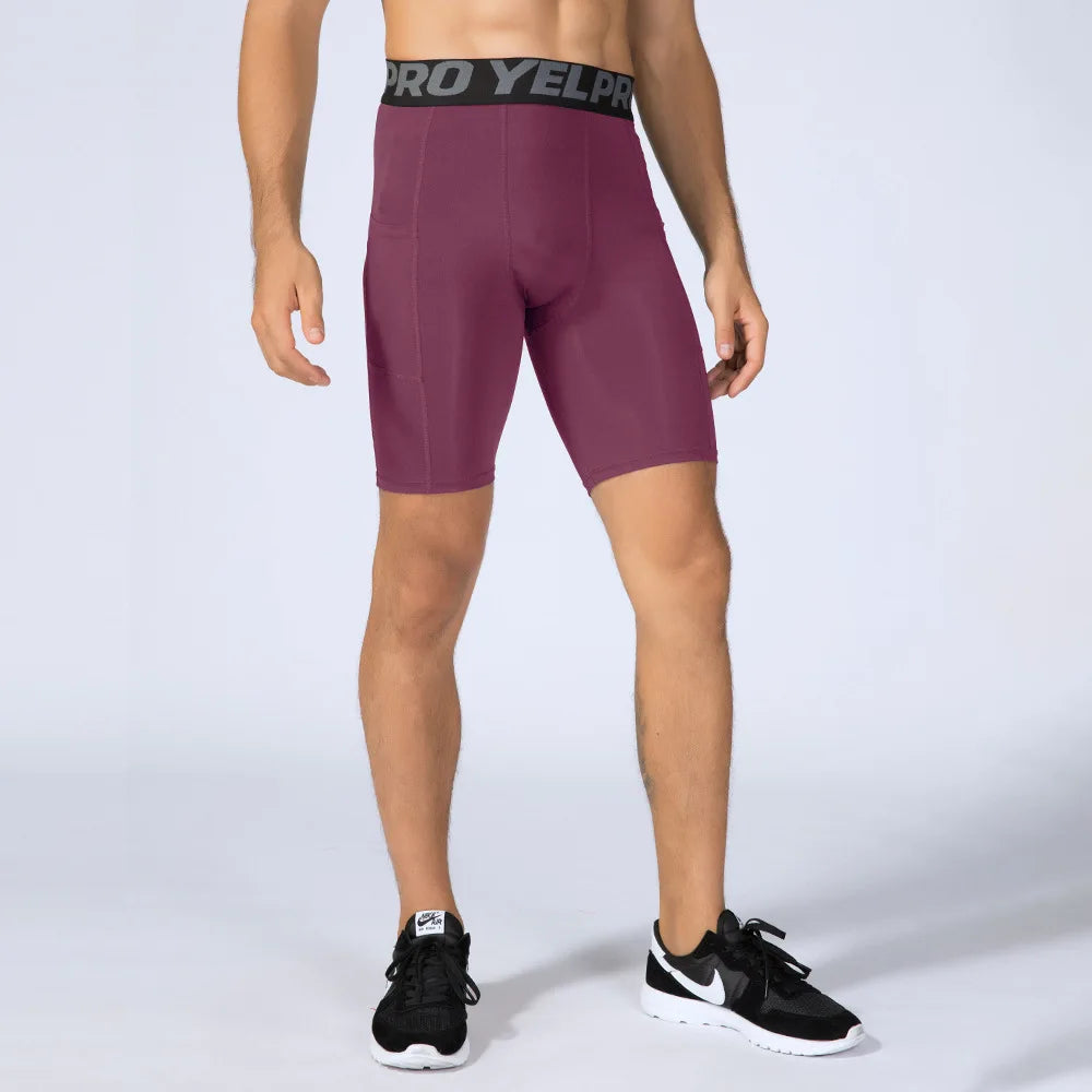 Short de Sport hommes Compression short de course avec poche séchage rapide entraînement short de Sport Fitness Sport Leggings pour hommes