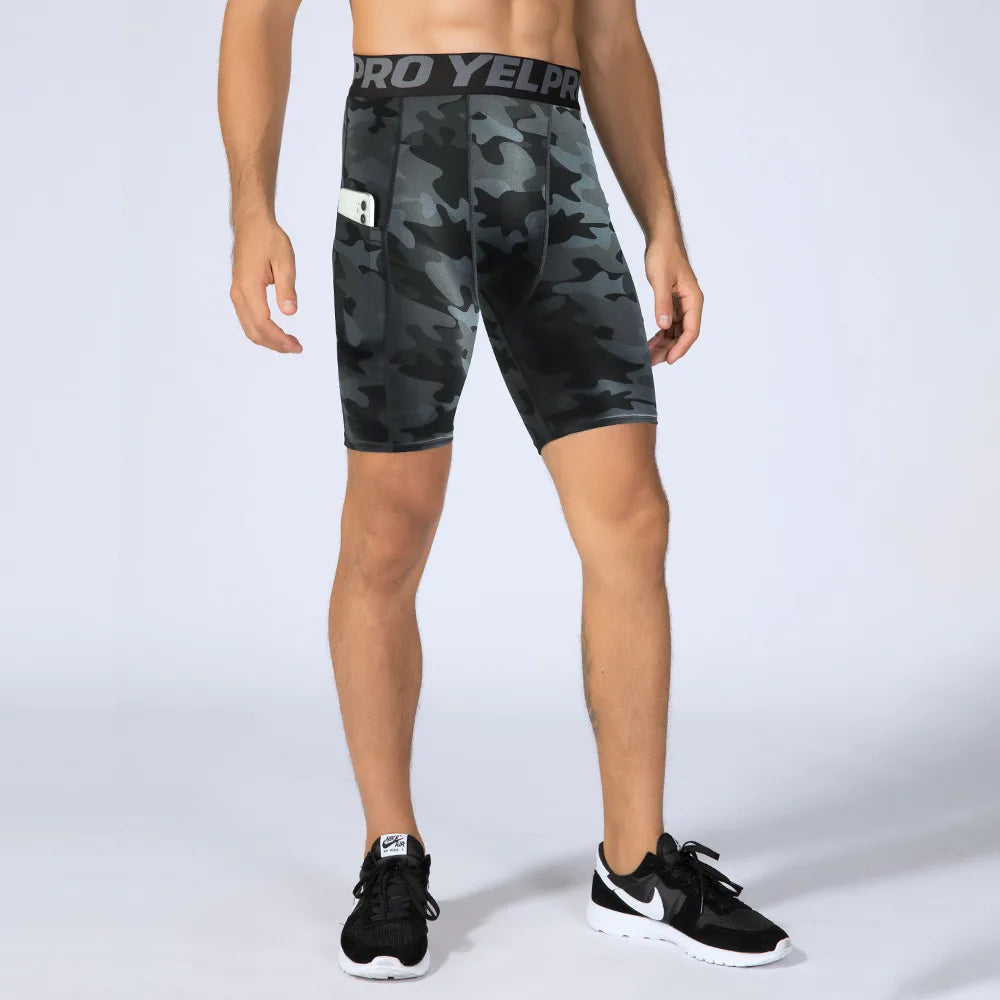 Short de Sport hommes Compression short de course avec poche séchage rapide entraînement short de Sport Fitness Sport Leggings pour hommes