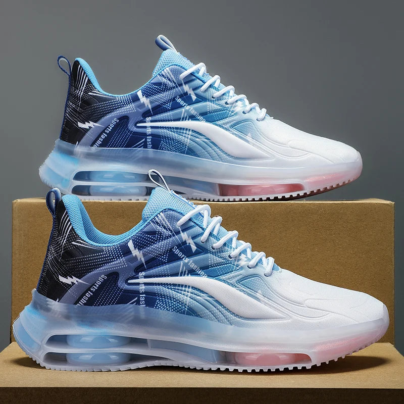Chaussures de basket-ball à la mode pour hommes avec coussin d'air, confortables et antidérapantes, respirantes et absorbant les chocs, adaptées aux activités de plein air pour hommes