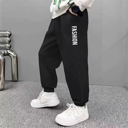 Sport lettre imprimé pantalons de survêtement pour enfants mode pantalons longs amples pantalons de survêtement 2025 garçons décontracté mince pantalons de Sport SPT01
