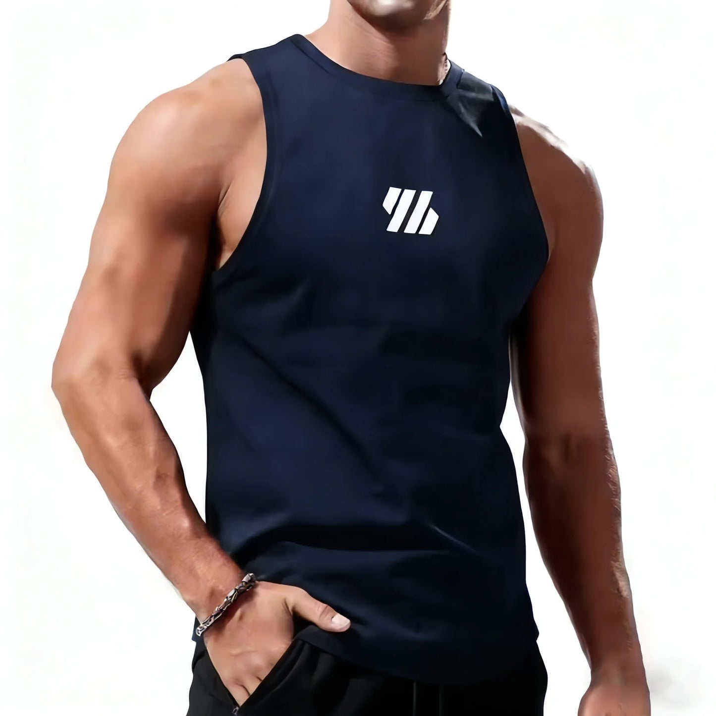 Débardeur de sport pour homme, été, séchage rapide, entraînement, débardeur de sport, débardeur de fitness, haut sans manches, t-shirt, débardeur de course à pied pour homme