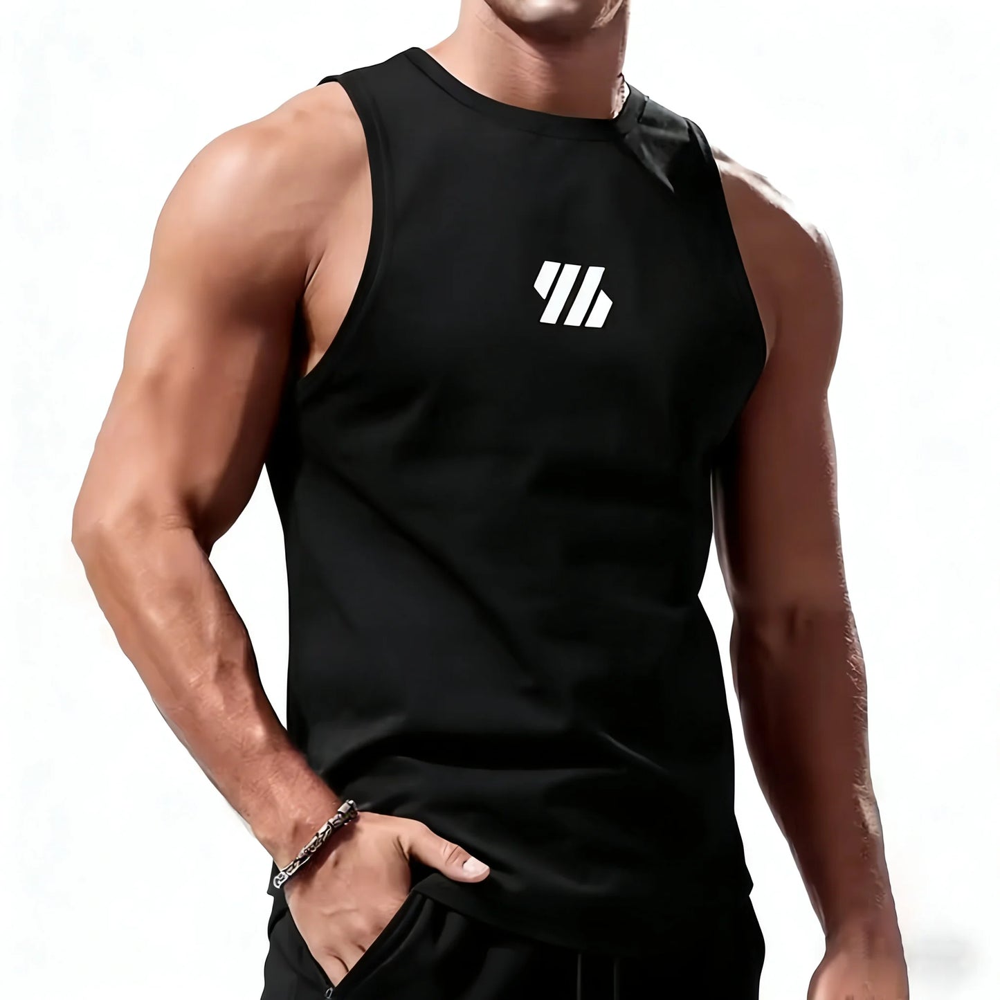 Débardeur de sport pour homme, été, séchage rapide, entraînement, débardeur de sport, débardeur de fitness, haut sans manches, t-shirt, débardeur de course à pied pour homme