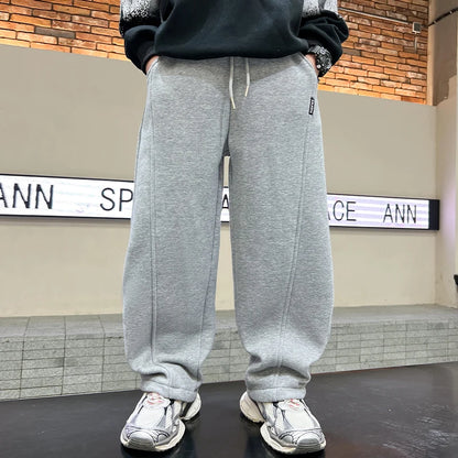 Printemps automne enfants couleur unie bref Style pantalons de sport pour Tween garçon pantalon sportif décontracté enfants coton pantalons de survêtement âge 5-14
