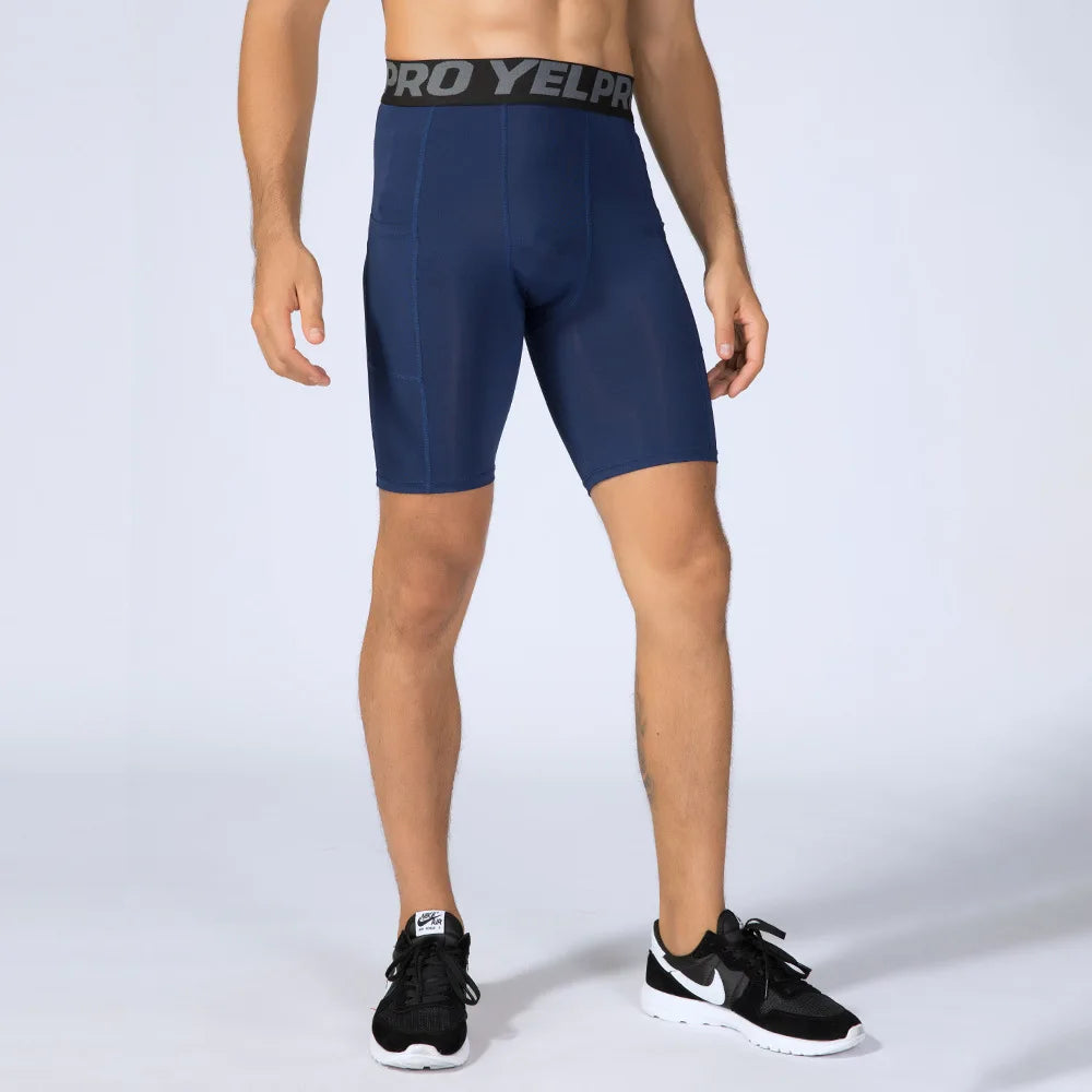 Short de Sport hommes Compression short de course avec poche séchage rapide entraînement short de Sport Fitness Sport Leggings pour hommes