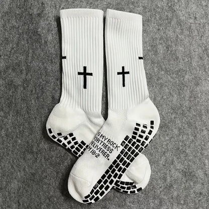 Chaussettes de sport décontractées, imprimées, antidérapantes, pour le football, chaussettes professionnelles pour l'entraînement en plein air, respirantes et confortables